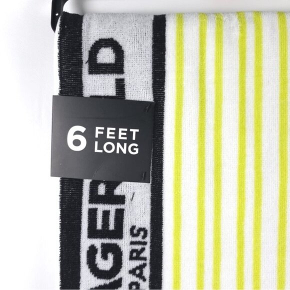 NWT KARL LAGERFELD LOGO TUNIC Beach Towel 36 in X 72 in 6 FEET LONG 100% Cotton - Picture 2 of 9
